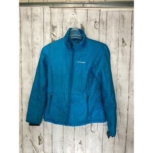 Columbia Jacket Womens M Teal Blue Omni Heat Infinity Insulated Puffer Jacket